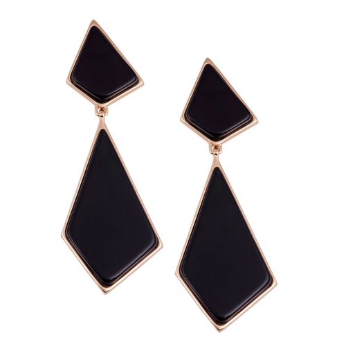Brinco Pieces - Ônix – Coleção Geometric Banho: Folheado a Ouro