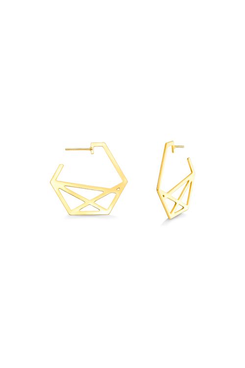 Brinco Argola Precious Pequena - Coleção Ícones Banho: Folheado a Ouro