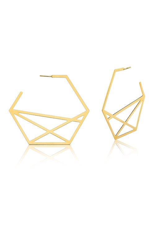 Brinco Argola Precious Grande - Coleção Ícones Banho: Folheado a Ouro