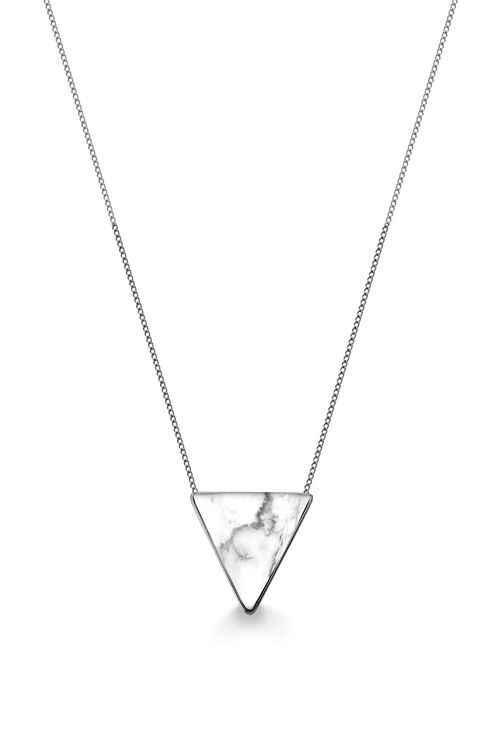 Colar Triangle - Haulita - Coleção Geometric Banho: Ródio Negro