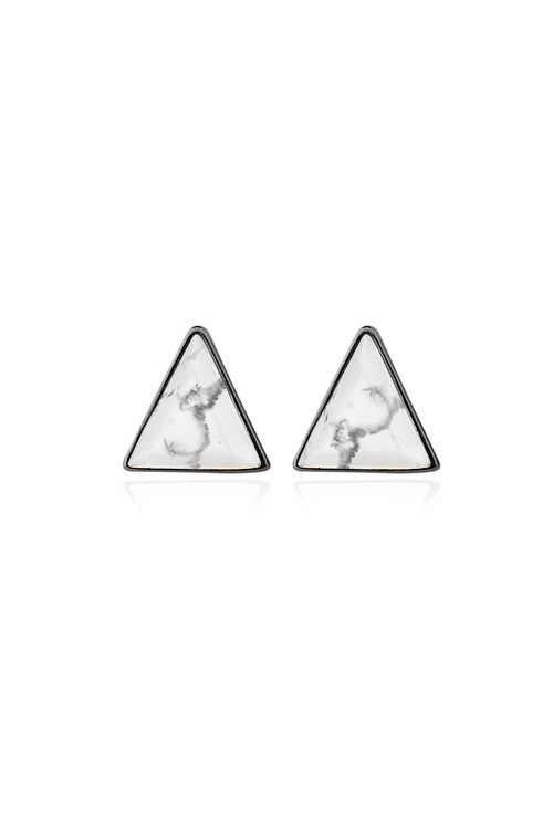 Brinco Triangle - Haulita - Coleção Geometric Banho: Ródio Negro