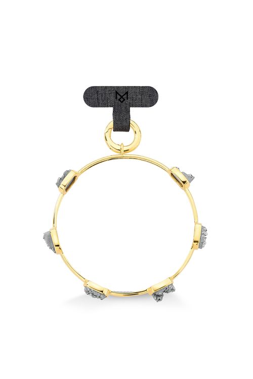 Bracelete Click Charm - Drusa Metalizada - Coleção Click Charms Banho: Folheado a Ouro