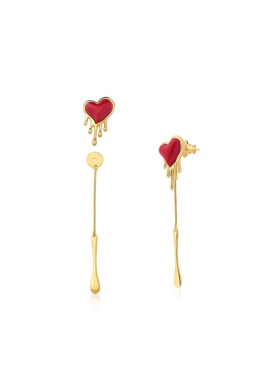 Brinco Delírio - Vermelho - Coleção Impulso Banho: Folheado a Ouro