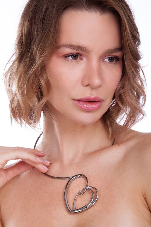 Colar Choker Eterno - Coleção Uma Prova de Amor Banho: Ródio Negro