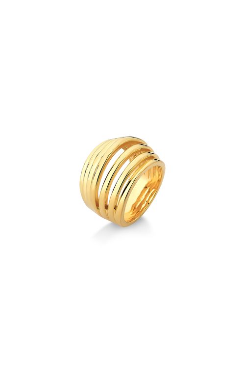Anel Espiral - Coleção Ícones Banho: Folheado a Ouro