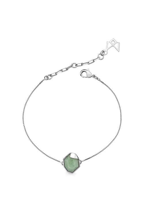 Pulseira Ludic - Quartzo Verde - Coleção Sublime Banho: Ródio Negro
