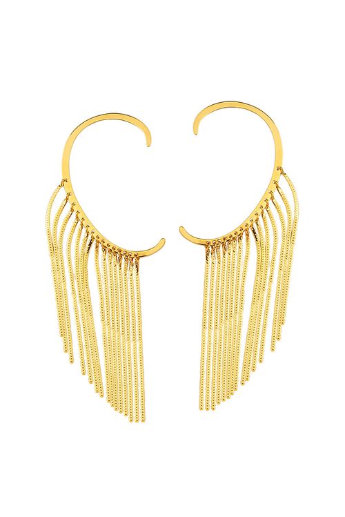Brinco Franja Ear Cuff Chains - Coleção Krypton Banho: Folheado a Ouro