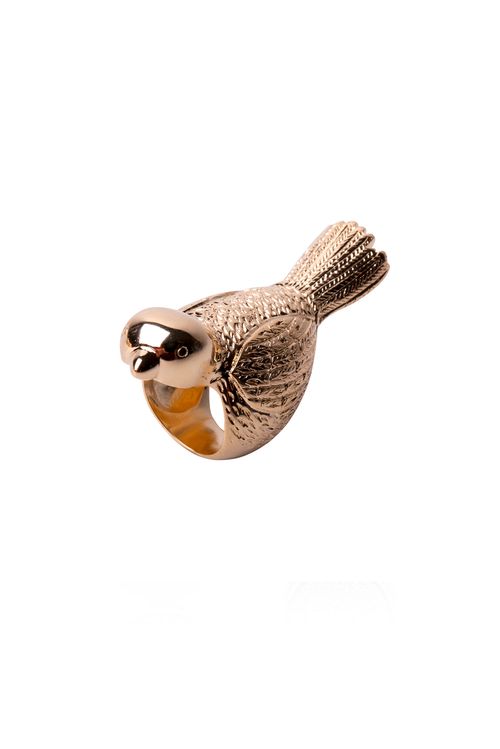 Anel Pomba - Coleção Animal Banho: Folheado a Ouro