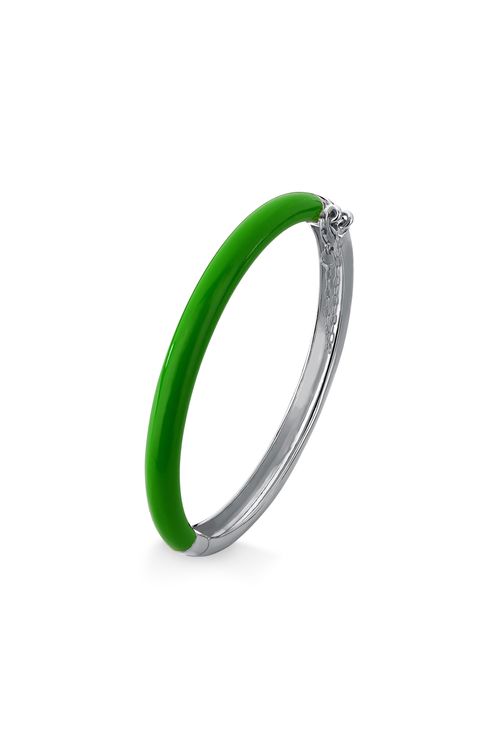 Pulseira Ballad - Resina Verde - Coleção Viva Essa Festa Banho: Ródio Negro
