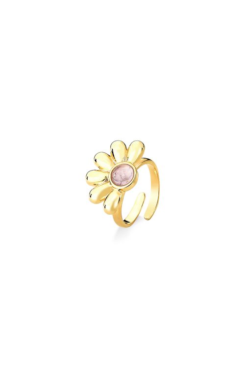 Anel Daisy - Ametista - Coleção À Flor da Pele Banho: Folheado a Ouro