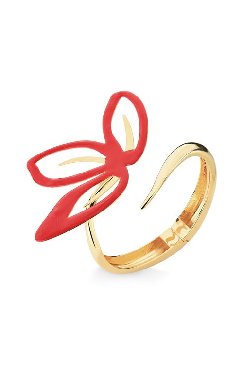 Pulseira Iris - Esmalte Vermelho - Coleção À Flor da Pele Banho: Folheado a Ouro