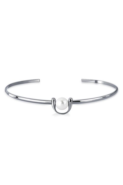 Colar Choker Dança - Pérola - Coleção Ritmo Banho: Ródio Negro