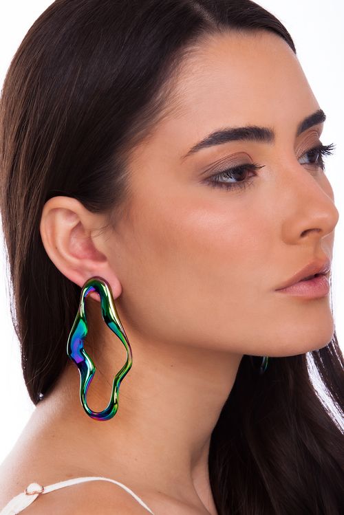 Brinco Marge - Coleção Acquarella Banho: Multicolorido