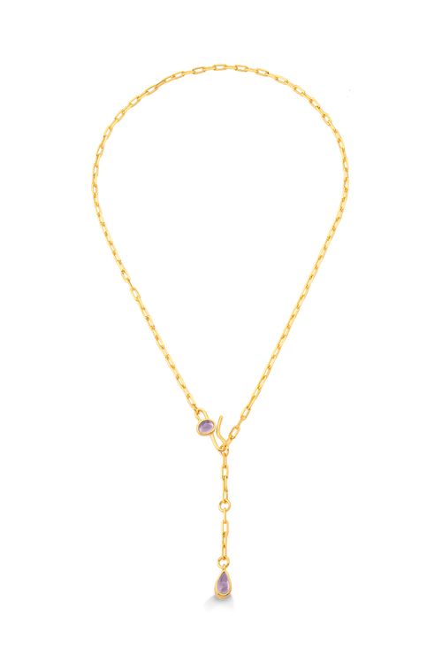 Colar Sweet - Ametista - Coleção Piquenique Banho: Folheado a Ouro