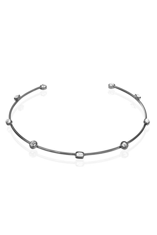Colar Choker Brise - Haulita - Coleção Acquarella Banho: Ródio Negro