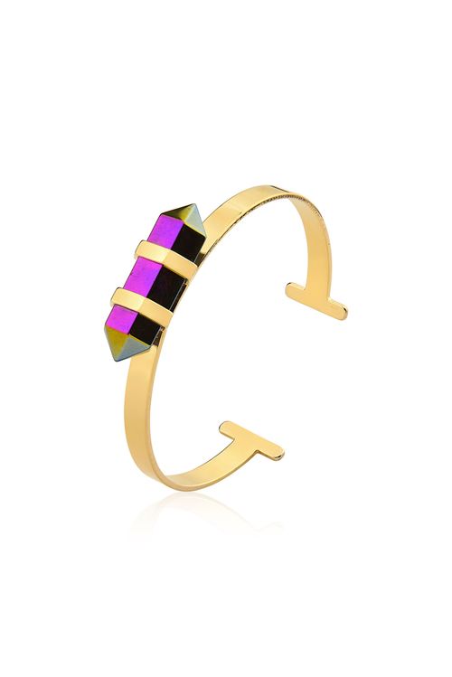Pulseira Pierre - Cristal Multicolorido - Coleção Acquarella Banho: Folheado a Ouro