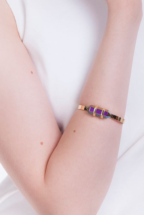 Pulseira Pierre - Cristal Multicolorido - Coleção Acquarella Banho: Folheado a Ouro