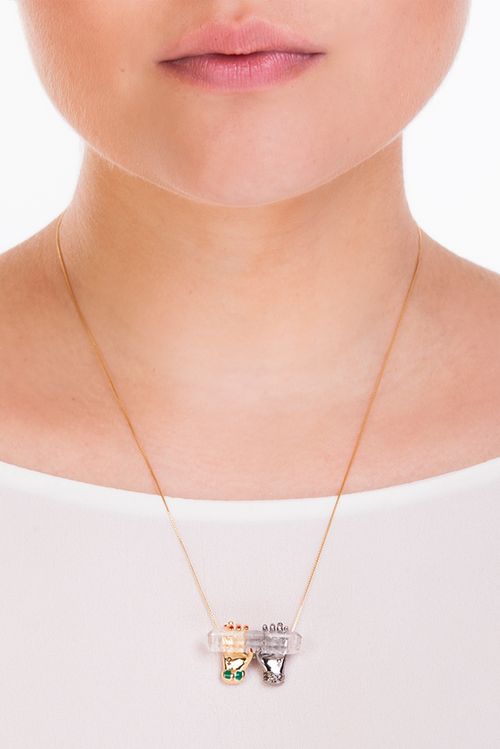 Colar Mulher - Cristal - Coleção Ícones Banho: Folheado a Ouro