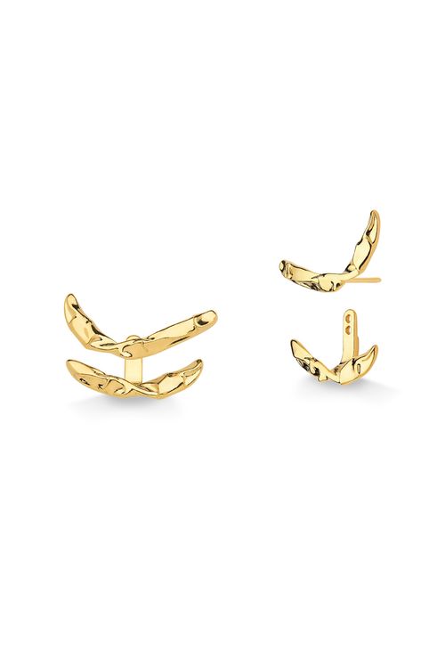 Brinco Reverso - Coleção Paradoxo Banho: Folheado a Ouro