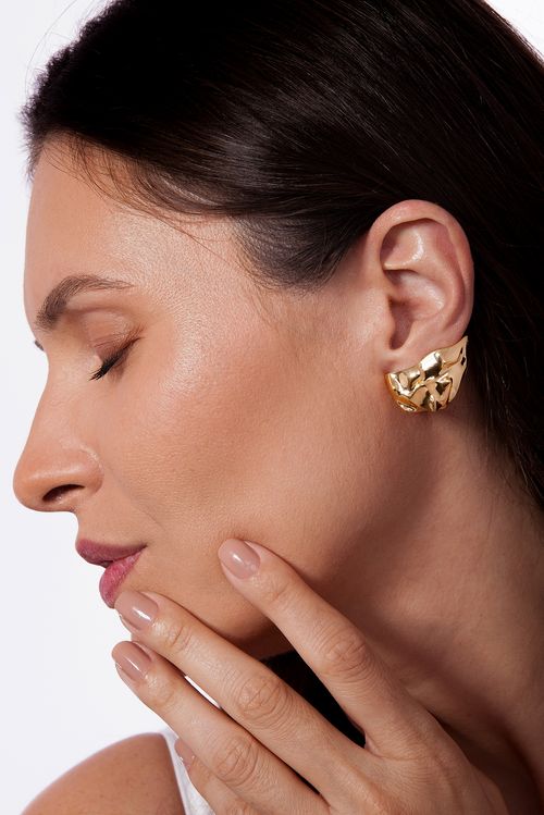 Brinco Perfecto - Coleção Paradoxo Banho: Folheado a Ouro