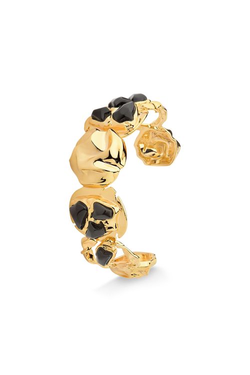 Pulseira Delírio - Ônix - Coleção Paradoxo Banho: Folheado a Ouro