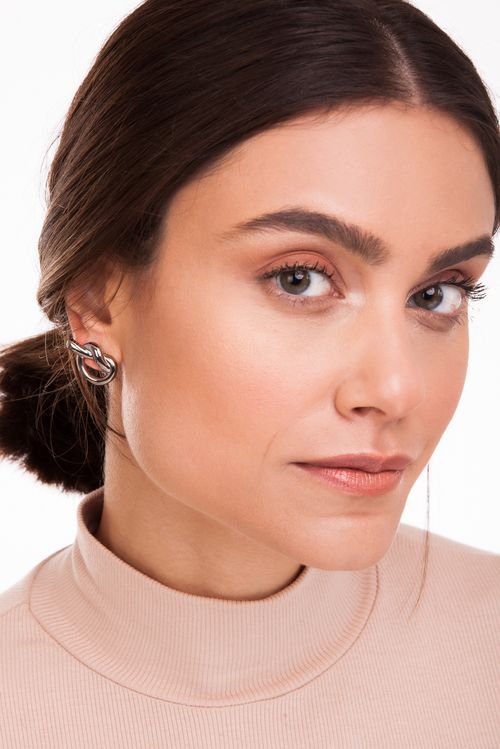 Brinco O Carinho - Coleção O Abraço Banho: Ródio Negro