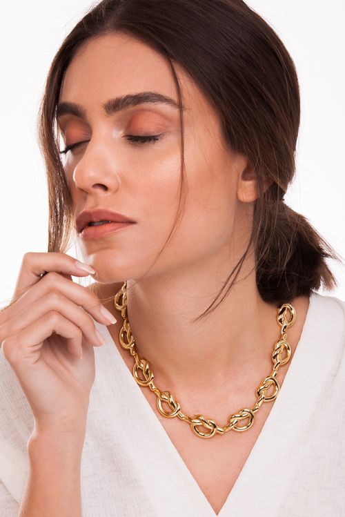 Colar A União - Coleção O Abraço Banho: Folheado a Ouro