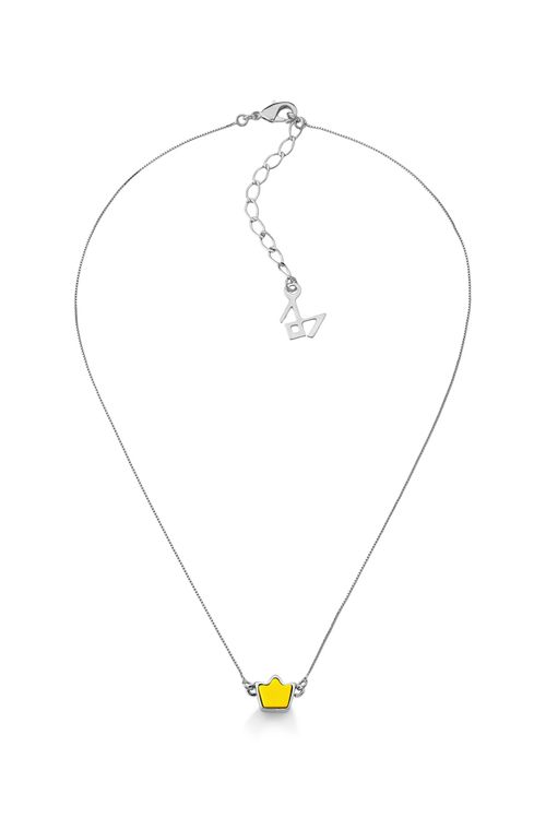 Colar Princess - Quartzo Amarelo - Coleção Ícones Banho: Ródio Negro