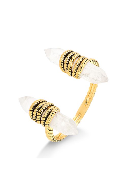 Pulseira Seren - Cristal - Coleção Collab MD + PatBo Banho: Folheado a Ouro