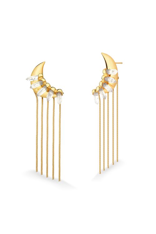 Brinco Luz - Cristal - Coleção Conexão Banho: Folheado a Ouro