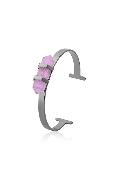 Pulseira Pierre - Ametista - Coleção Acquarella Banho: Ródio Negro