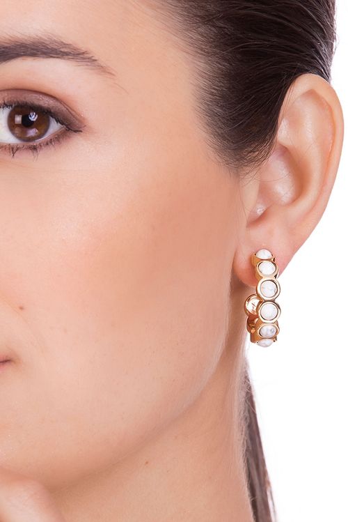 Brinco Argola Aliancinha - Haulita - Coleção Ícone Banho: Folheado a Ouro