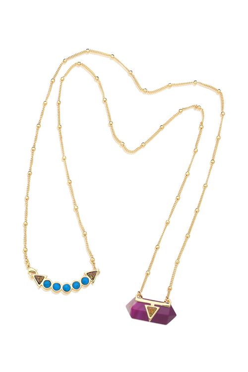 Colar Santa Clara - Ágata Pink, Turquesa e Drusa Multicolorida - Coleção Califórnia Dreamin Banho: Folheado a Ouro