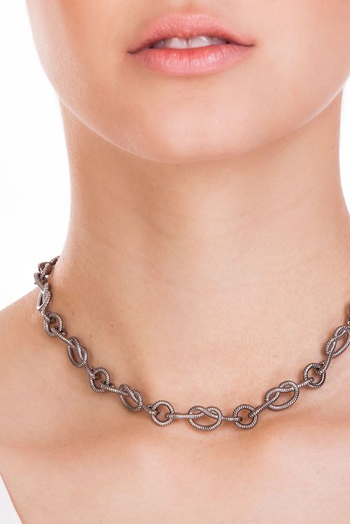 Colar Choker Submerso - Coleção Marea Banho: Ródio Negro