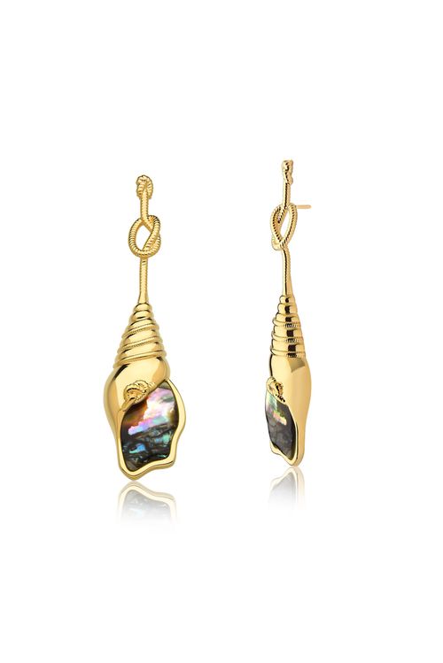 Brinco Turritela - Abalone - Coleção Marea Banho: Folheado a Ouro