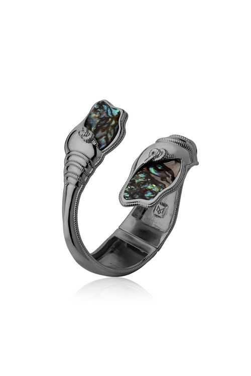 Pulseira Turritela - Abalone - Coleção Marea Banho: Ródio Negro