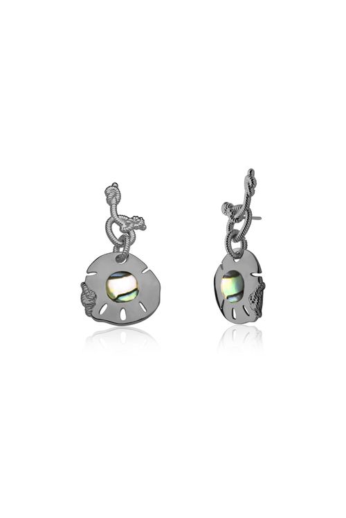 Brinco Manto - Abalone - Coleção Marea Banho: Ródio Negro