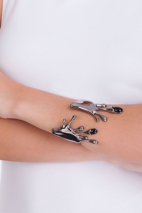 Pulseira Calor - Ônix - Coleção Impulso Banho: Ródio Negro
