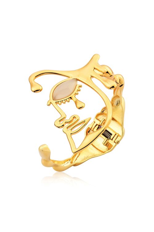 Pulseira Emoção - Ágata Branca - Coleção Impulso Banho: Folheado a Ouro