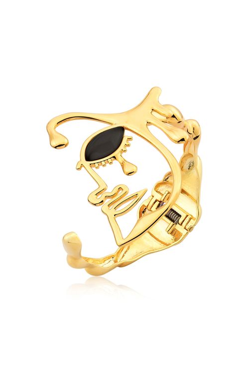Pulseira Emoção - Ônix - Coleção Impulso Banho: Folheado a Ouro