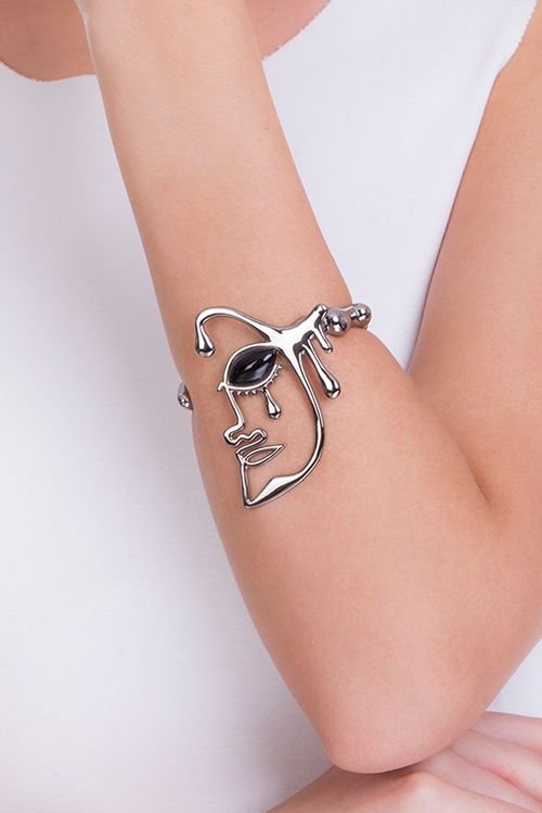 Pulseira Emoção - Ônix - Coleção Impulso Banho: Ródio Negro