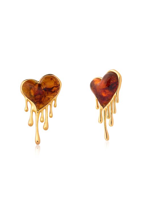 Brinco Paixão - Caramelo - Coleção Impulso Banho: Folheado a Ouro