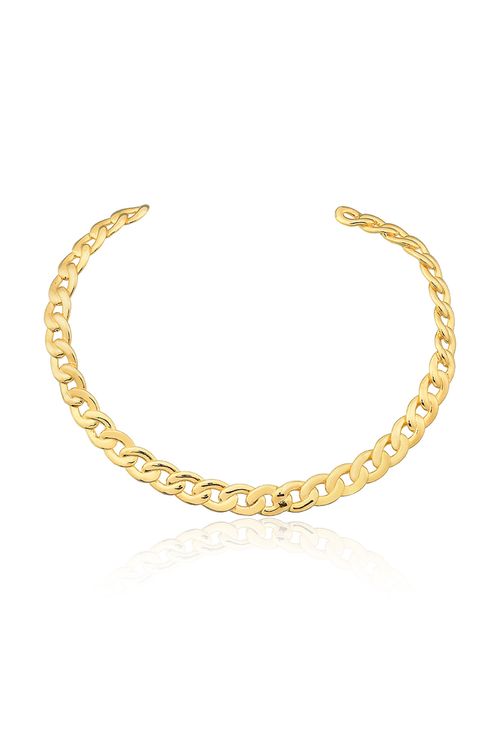 Colar Choker Metal - Coleção Urban Banho: Folheado a Ouro