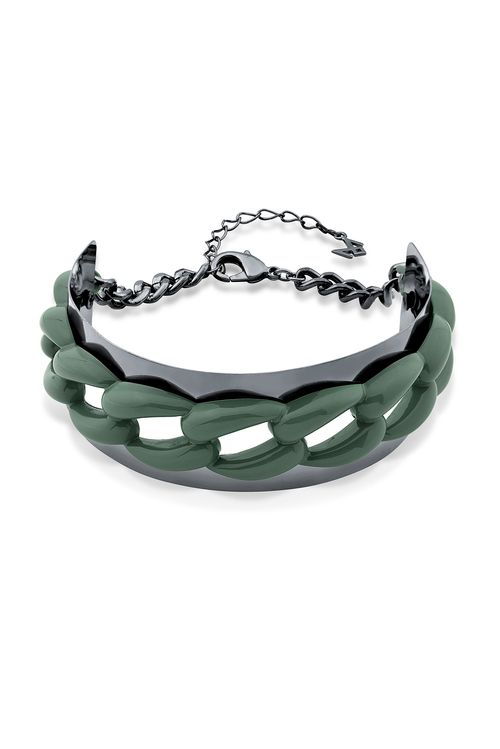Colar Choker Soul - Verde - Coleção Urban Banho: Ródio Negro