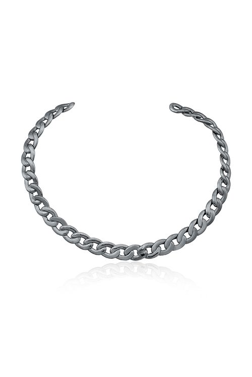 Colar Choker Metal - Coleção Urban Banho: Ródio Negro