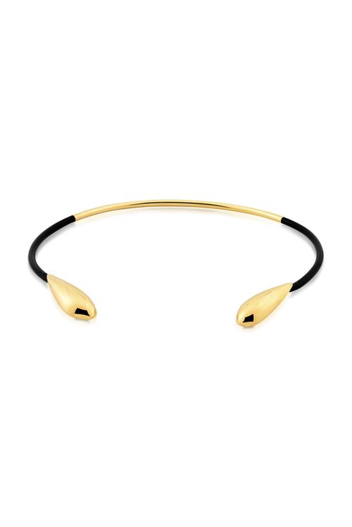 Colar Choker Las Gotas - Preto - Coleção Fusion Banho: Folheado a Ouro