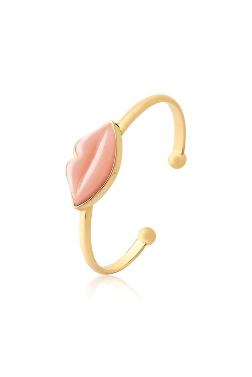 Pulseira Soft Kiss - Rosa - Coleção Kiss Me Banho: Folheado a Ouro