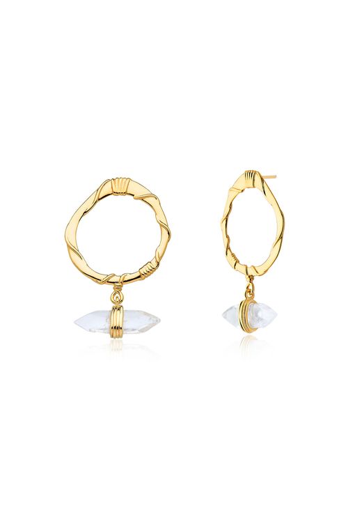 Brinco Essência - Cristal - Coleção Origens Banho: Folheado a Ouro