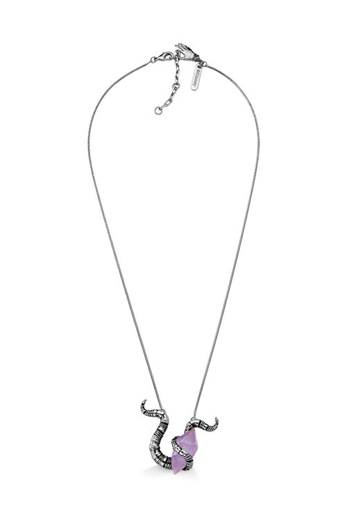 Colar Malévola - Ametista e Esmalte Roxo - Coleção Disney Malévola Banho: Ródio Negro