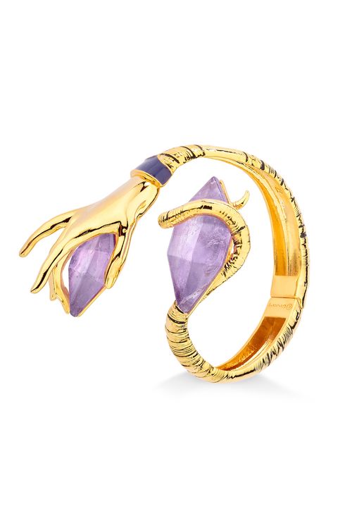 Pulseira Encantado - Ametista e Esmalte Roxo - Coleção Disney Malévola Banho: Folheado a Ouro